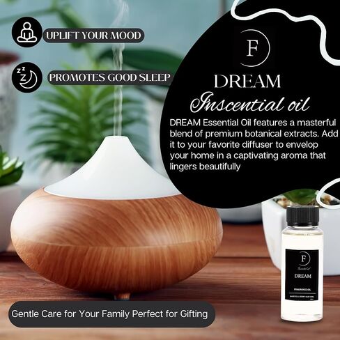 Falcon D - مزيج الزيوت العطرية الفاخرة Dream 120mL / 4.1oz - زيت ناشر رائحة ممتاز للعلاج بالروائح المنزلية - قم بتحويل مساحتك باستخدام عطر مستوحى من الفنادق in Saudi Arabia