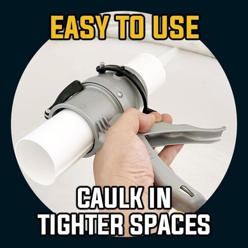 SILIGUN™ PRO Compact 24:1 Caulking Gun - No Drip Caulk Gun - Patent Design - Lightweight Aluminum Frame - Works with all 10 oz Tubes in Kuwait