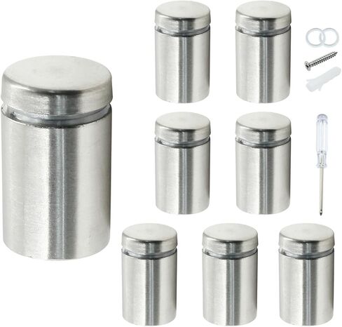 8 Pcs 3/4" x 1" Sign Standoff Screws, Stainless Steel Standoff Screws, Standoff Mounting Hardware Wall Standoff Mounts for Hanging Acrylic Picture Frame, Matte Black in Kuwait