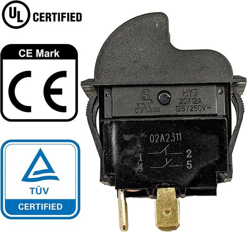 On-Off Toggle Switch for Hitachi Dewalt Rockwell Delta Reliant Performax Dayton Jet Craftsman OR90037 0R90037 Power Tools Planer Band Saw Drill Press Table Saw Grinder UL Listed in Saudi Arabia