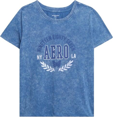 AEROPOSTALE Girls' T-Shirt - Kids Short Sleeve Applique Summer Shirt - Classic Crewneck Tees for Girls (4-16) in Kuwait