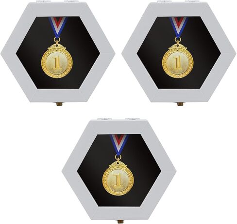 حافظة عرض ميدالية Bijun، علبة عرض ميدالية عسكرية، صندوق ظل شماعات لميداليات سباق الميداليات، عرض ميداليات رياضية، سباقات سبارتان، سباقات الماراثون (أسود 6 قطع) in Kuwait