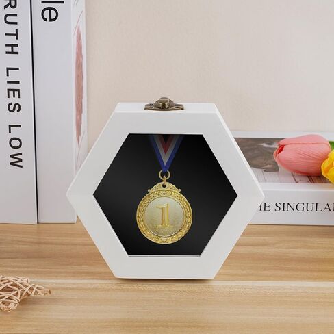 حافظة عرض ميدالية Bijun، علبة عرض ميدالية عسكرية، صندوق ظل شماعات لميداليات سباق الميداليات، عرض ميداليات رياضية، سباقات سبارتان، سباقات الماراثون (أسود 6 قطع) in Kuwait