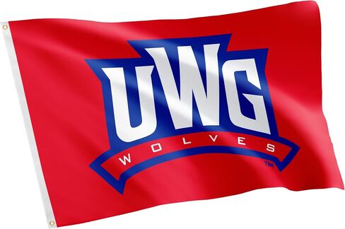 Desert Cactus University of West Georgia Flag Wolves UWG Banners 100% Polyester Indoor Outdoor 3x5 feet Flags (Style 2) in Saudi Arabia