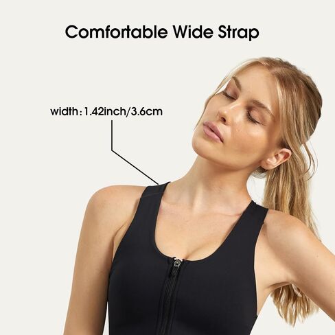 RJ-Sport Wireless Front Zipper Sports Bras for Women - Criss Cross Twist Back Sport Bra for Post Surgery & Daily Exercise in Saudi Arabia
