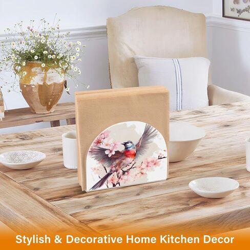 Acrylic Napkin Holder Snowflakes Pattern Red Modern Decorative Dinner Paper Holder for Table, Kitchen, Office, Restaurant in Saudi Arabia