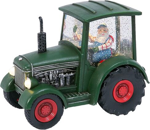8.75-Inch Long Battery-Operated Spinning Water Globe Tractor with Santa, and a Timer Feature in Kuwait