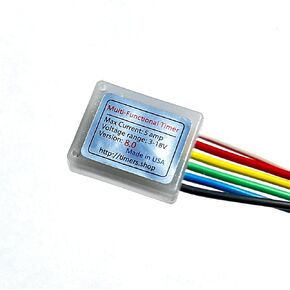 Mini Timer Time Delay Relay .1 Sec to 400 days. 3V 12V 18V 5A. Power on or Off Delay, Cycling and More. Compatible with B00PD65UGA