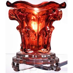 TVaromatics Red Glass Electric Aroma Lamp Oil and Wax Tart Warmer