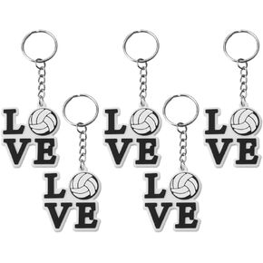 Son Daughter Birthday Christmas Gifts for Women Men Volleyball Gifts for Granddaughter Grandson Sport Gifts for Boys Girls Volleyball Player Gifts for Best Friend Bestie Volleyball Keychain 5 PCS