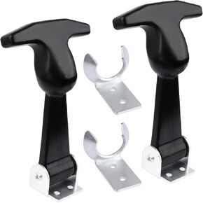 Rubber Bonnet Latch Flexible, T-Handle hasp Rubber Flexible with Brackets for Tool Box Vehicle Engine Bonnet Latch, Radiator Latch