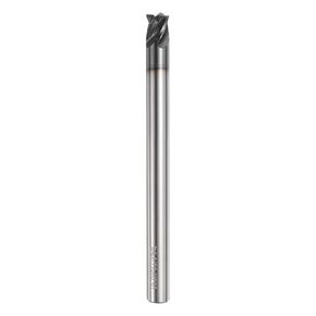 HARFINGTON Carbide Square Nose End Mill Bit 13/64" Cut Dia 4 Flutes TiAlN Coated Milling Cutter for Hardened Steel Metal (13/64" Shank 1/8" Cut Length 2-1/2" Long 30 Degree Helix)