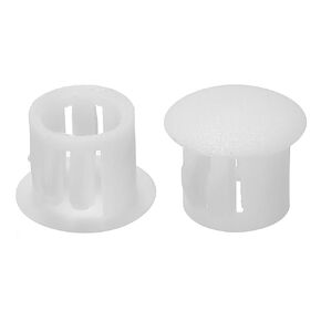 PATIKIL Hole Plugs Plastic, 50 Pcs 10mm(3/8") Screw Bumper Hole Plug Flush Snap Type Round Hole Cover Caps for Round Holes Cabinet Furniture Kitchen, White