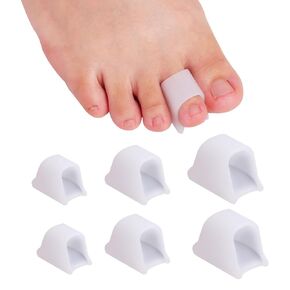 Hammer Toe Straightener Corrector - Toe Spacers Toe Splints Realign Bent, Curled, Crooked, Claw, Hammertoes, Bunion Corrector (6 Pack,3 Sizes in One Set)