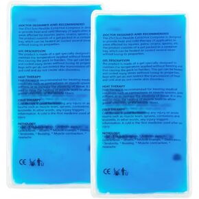 Gel Ice Pack Reusable Hot and Cold Gel Ice Packs for Injuries - Cold Compress, Wrist, Ankle,Knee Cold Pack, Gel Ice Pack Cold Compress for Pain Relief 5 * 7in （2pcs）