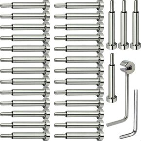 1/8 Invisible Cable Railing Hardware Kit, Stainless Steel Invisible Turnbuckle Kit 30 Pack,for Wood & Metal Post Cable Railing System