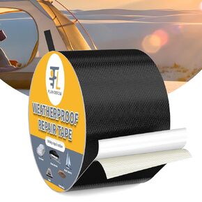 Flamorrow Awning Repair Tape, Repair Tape for Tarp, Boat Cover, Canvas, Tent, Sail, RV Roof, Underbelly, Heavy Duty Tear Repair Patch Kit, Outdoor Weather-Resistant Repair Tape, White