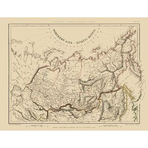 Posterazzi PDXITRU0093SMALL Asiatic Russia Northern Asia 1848 Sharpe Poster Print, 24 x 18, Multicolor