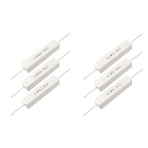 YXQ 10W 1.5 Ohm 5% Winding Ceramic Cement Power Resistor 6Pcs(10W 1.5Ω)