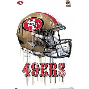 Trends International NFL San Francisco 49ers - Drip Helmet 20 Wall Poster, 14.725" x 22.375", Premium Unframed Version