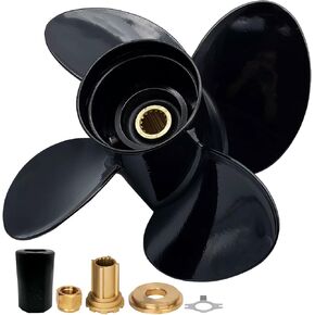 14 1/2 Dia x 17 Pitch OEM NO.3587520 مروحة القارب الخارجية لمحركات فولفو Penta SX محرك 130-300 حصان، 4 شفرات من الألومنيوم، 19 سن خدد، RH