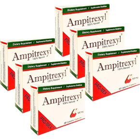 500mg x 6 Pack - Herbal Immune Support Supplement Promex Ampitrexyl; 30 Capsules Each (180 Capsules Total)