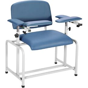 Black Bariatric Phlebotomy Chair with Adjustable Armrest, 35" H x 18" L x 29"W, Blood Draw Chair, Large Weight Capacity Comfortable Leather Medical Chair, Great for Mommy and Me