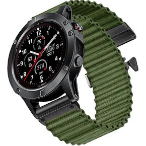 Ocean Ultra Trail Band 26mm Designed for Garmin Fenix 8 51mm/Fenix 6X/Fenix 7X/Fenix 5X Plus/Fenix 6X Pro/Fenix 3/Fenix 3 HR/Tactix Delta,Quickfit 26 Watch Nylon Bands (Dark Gray, 26MM)