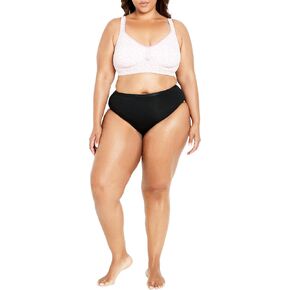 AVENUE PLUS SIZE BRA SOFT CARESS PRT IN NAVY FLORAL