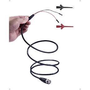 Test Leads BNC Breakout BNC Plug, Square Pin Sockets x 2, Mini Grabber SMD IC Testing Hook Clip for Dupont Jumper Test Lead Accessory Logic 5570384