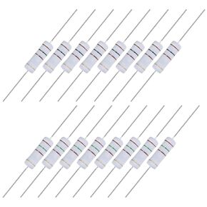 MECCANIXITY Metal Oxide Film Resistor Assortment Kit 100 Ohm 150 Ohm 5W 5% Tolerance, 20 Pieces 2 Values