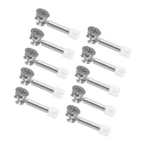 Furniture Cam Fitting with Dowel Screws and Pre-Inserted Nut for Cabinet Connecting 10 Sets