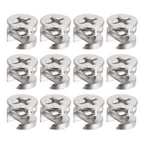 uxcell Cam Lock Nut for Furniture, 12pcs 11.65x9.8mm Joint Connector Locking Nuts Furniture Connecting Cam Fittings