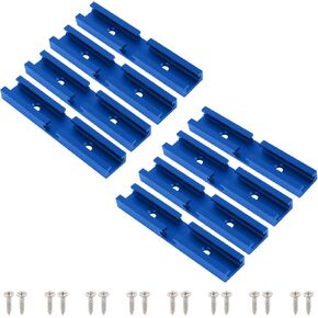 8PCS T-Track Intersection for Woodworking with Screws,Double-Cut Jig Profile Universal T-Tracks Red