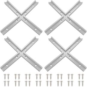 8PCS T-Track Intersection for Woodworking with Screws,Double-Cut Jig Profile Universal T-Tracks Red