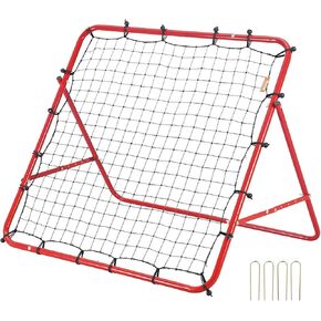 VEVOR Soccer Rebounder Rebound Net, Kick-Back 39"x39", Portable Football Training Gifts, Fully Adjustable Angles Goal Net, Aids & Equipment for Kids Teens & All Ages, Easy Set Up & Perfect Storage