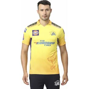 KNK Chennai Super Kings Half Sleeve Cricket Match Jersey IPL 2023
