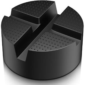 Upgraded Pinch Weld Jack Pad, Two Depths X-Grooves Floor Jack Pad, Easily Fit Different Cars, Thicker Sturdy and Grippy Floor Jack Rubber Pad to Protect You and Your Car, 3.9 x 3.9 x 1.8 in