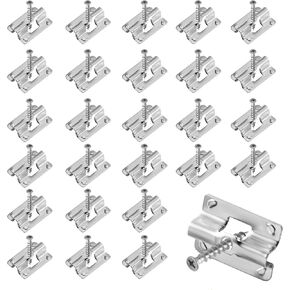Polifish 200 Packs Metal Hidden Deck Fasteners Stainless Steel Deck T Clips, Composite Deck Clips with Metal Screws for Universal Deck Fastener Clips System