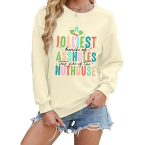 MYHALF Womens Griswold's Trees Sweatshirt Jolliest Christmas Vacation Sweaters Crewneck Xmas Holiday Pullover Top Lightweight