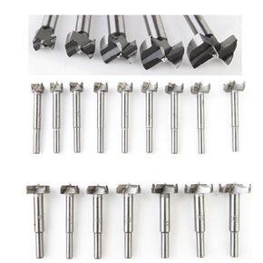 Forstner Bit Set for Wood 16 Pcs Drill Bits Metric 15mm-35mm, 8mm Shaft, Carbide, Drilling Bit Woodworking