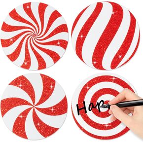 Christmas Candy Cane Paper Cutouts-100Pcs Glitter Cutouts Decorations DIY Paper Cuts Party Decor for Christmas Winter Candy Bulletin Board Xmas Birthday Classroom Game Day Wall Decor Supplies