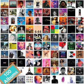 100 Print Album Covers Square Printed Photos 4x4 Inches Album Cover Posters Collage Kit Music Posters for Room Aesthetic Posters Album Cover Art Posters Wall Posters