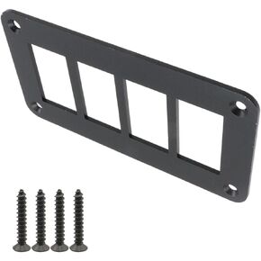 T Tulead 3 Way Rocker Switch Panel Housing Holder Toggle Switch Holder Aluminium Toggle Switch Panel Housing Bracket with Screws