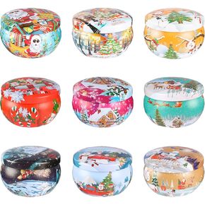 Christmas Candles Gifts for Women, Scented Candles Set 9 Bulk Small Candles for Home Aromatherapy, Christmas Candle Gift for Mom, Wife, Coworkers, Long Lasting Portable Soy Wax Candle