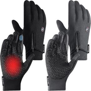Warm Winter Running Gloves Liners for Men Women Waterproof with Touchscreen Fingers Thermal in Cold Weather Snow Ski