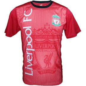 Icon Sports Men Compatible with Liverpool Officially Compatible with LiverpoolSoccer Poly Shirt Jersey -05