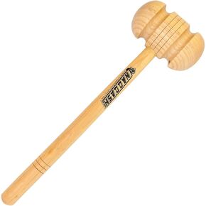 Double Side Bat Mallet for Cricket Bat Knocking Regular Ash Wood by Naqqash Sports