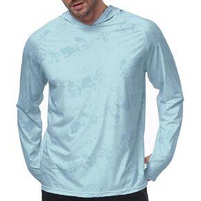 Inno Men's Sun Protection Hoodie UPF 50+ Rash Guard Shirt Long Sleeves Quick Dry Outdoor UV SPF Fishing Hiking T-Shirts