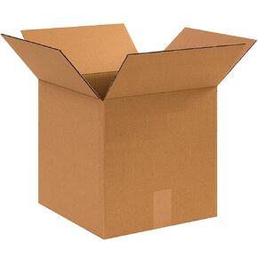 صناديق شحن BOX USA شديدة التحمل مقاس 30.48 سم طولًا × 30.48 سم عرضًا × 30.48 سم ارتفاعًا، 25 عبوة | صندوق من الورق المقوى المموج للتعبئة والنقل والتخزين